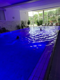 Wonderful pool and jacuzzi and steam room and sauna