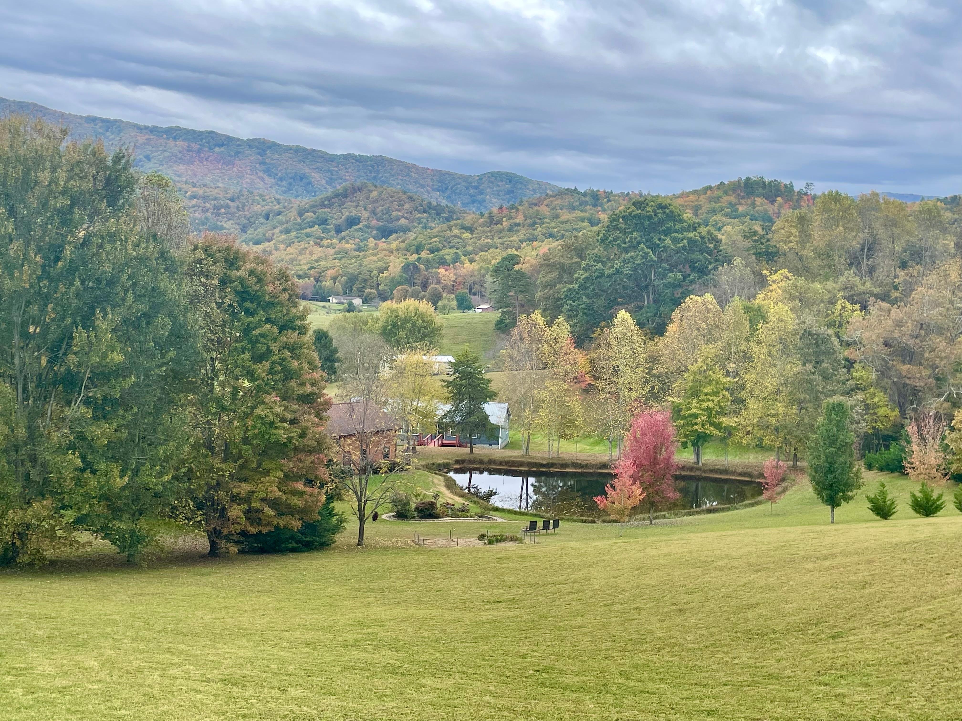 View of the home while on a morning walk. 