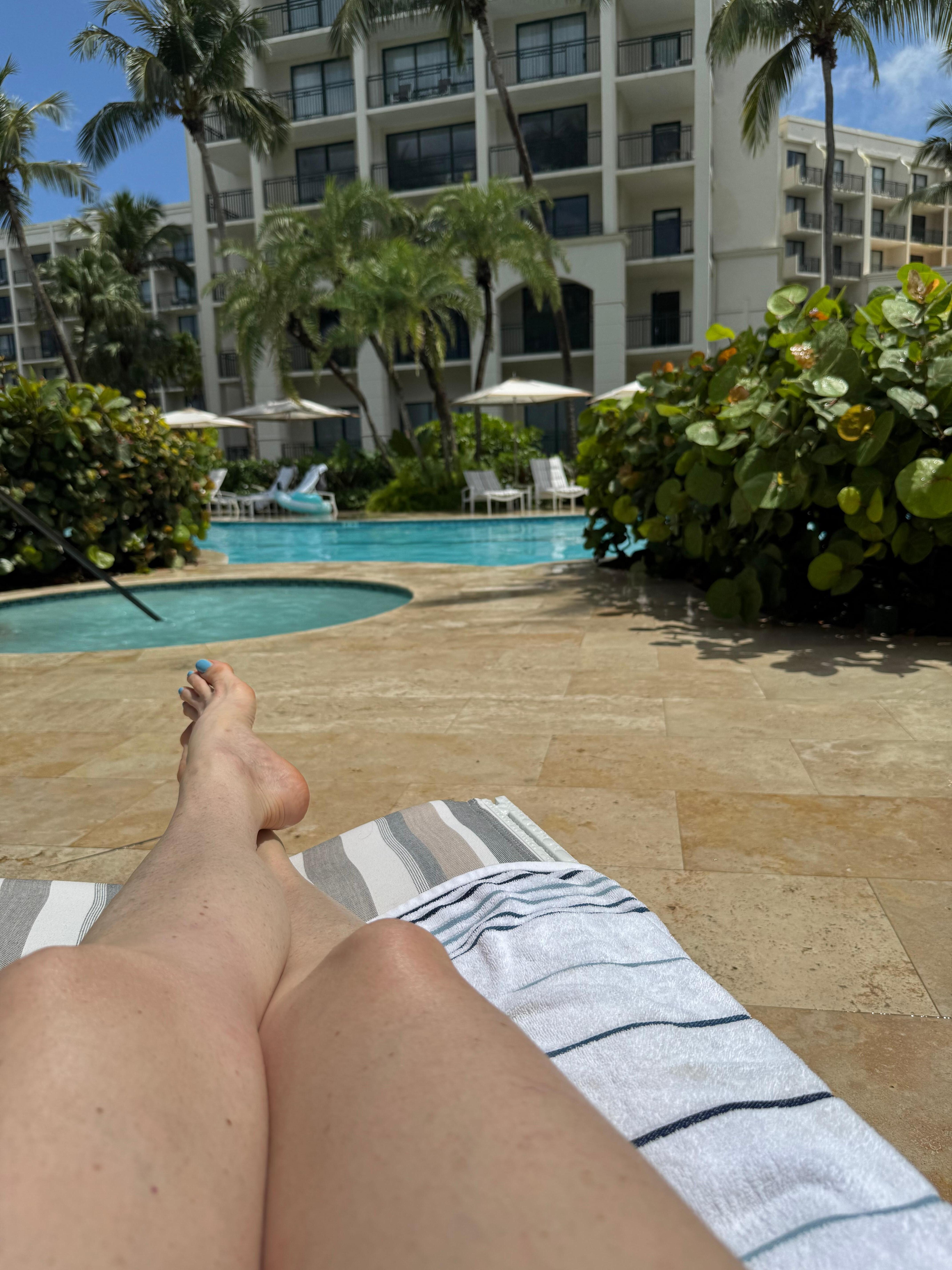 Beautiful, quiet adult pool with a hot tub. Additional large family-friendly pool and another salt water pool with a swim-up bar. 