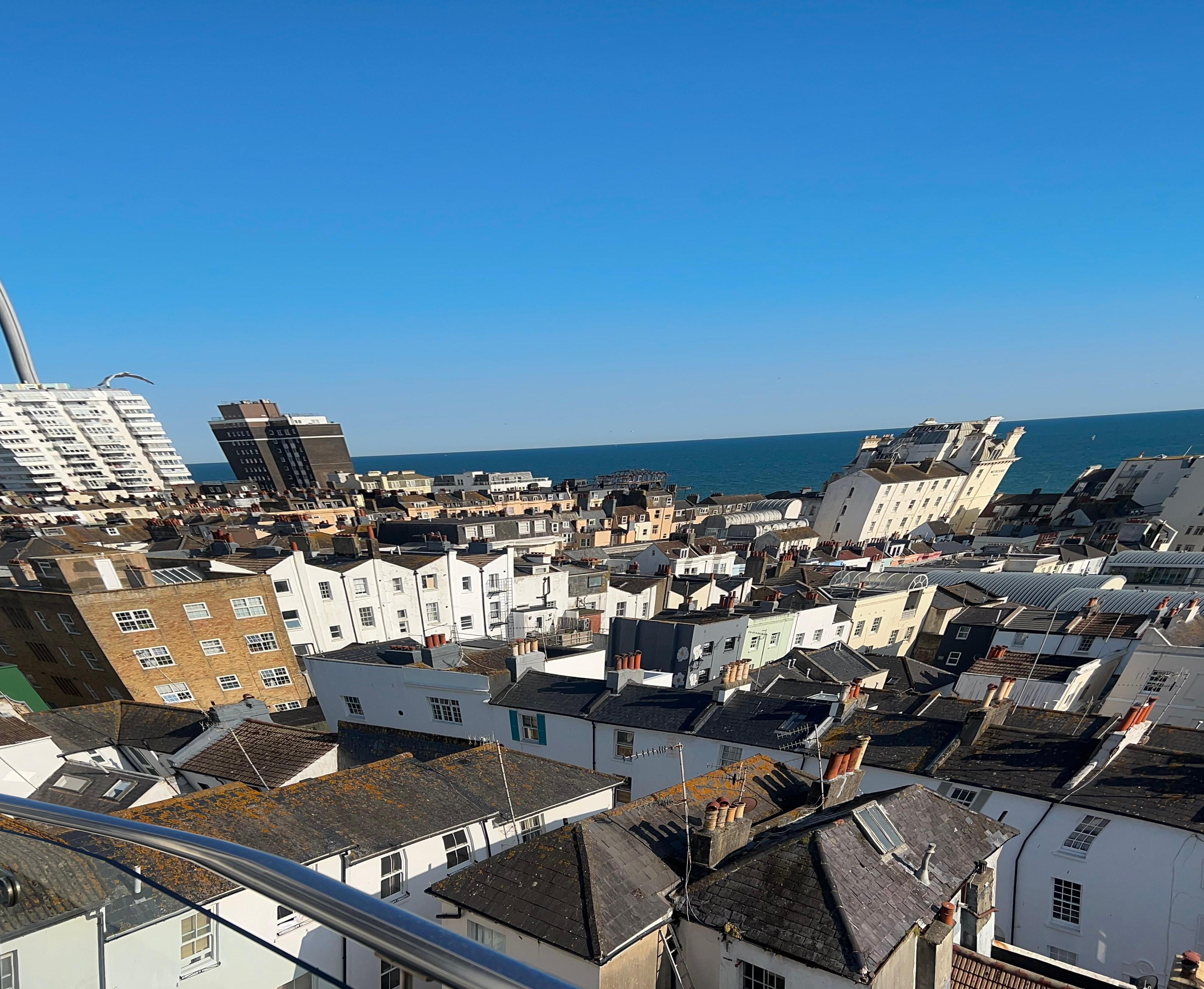 The view from the balcony. Seating available on both and one has a large dining table. 