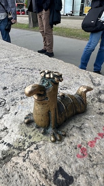 Lille figur som står mange steder i Budapest