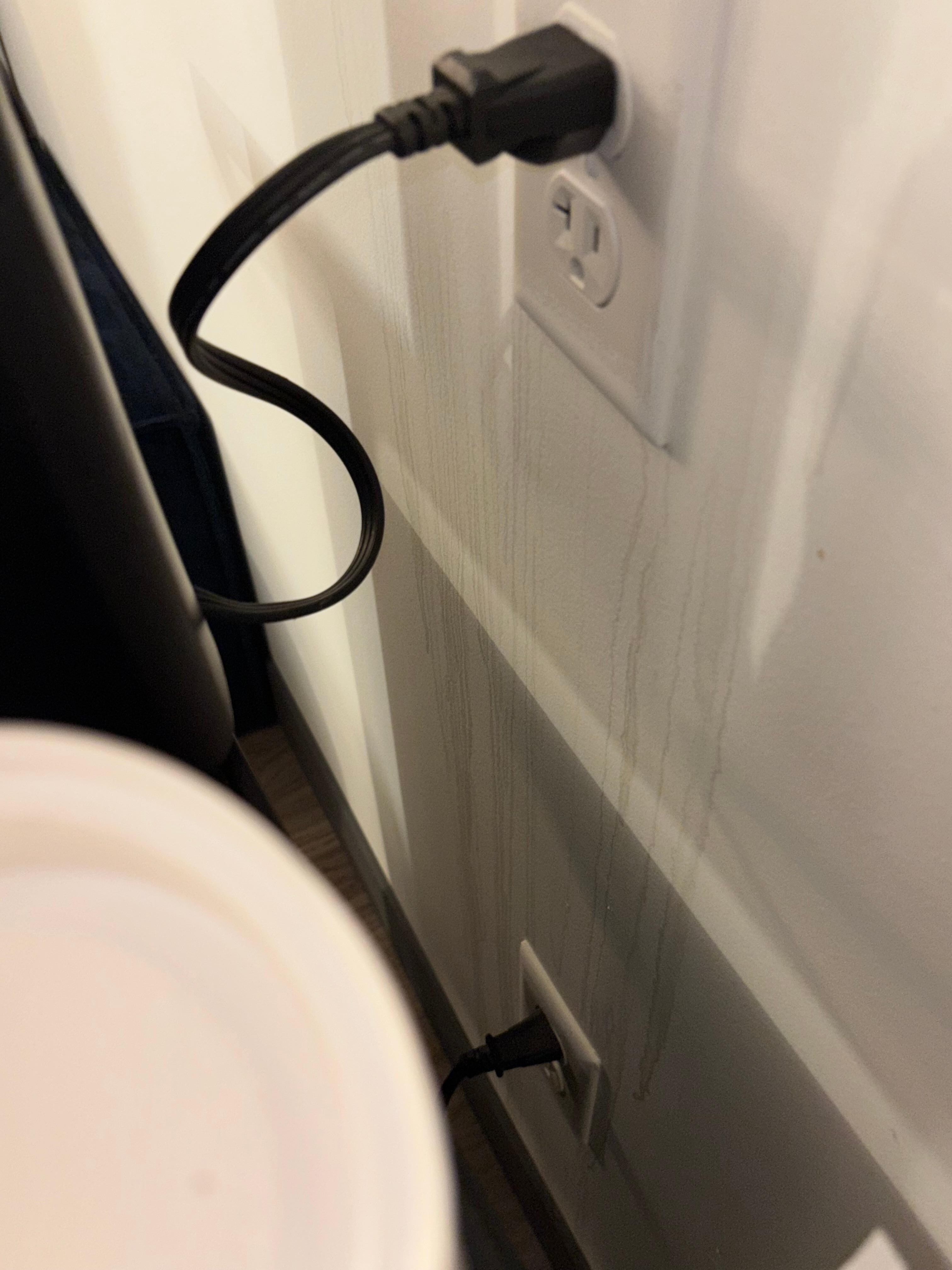 Stains on wall they didn't clean after second cleaning 