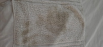 wash cloth used on my feet after walkig on carpet after showering