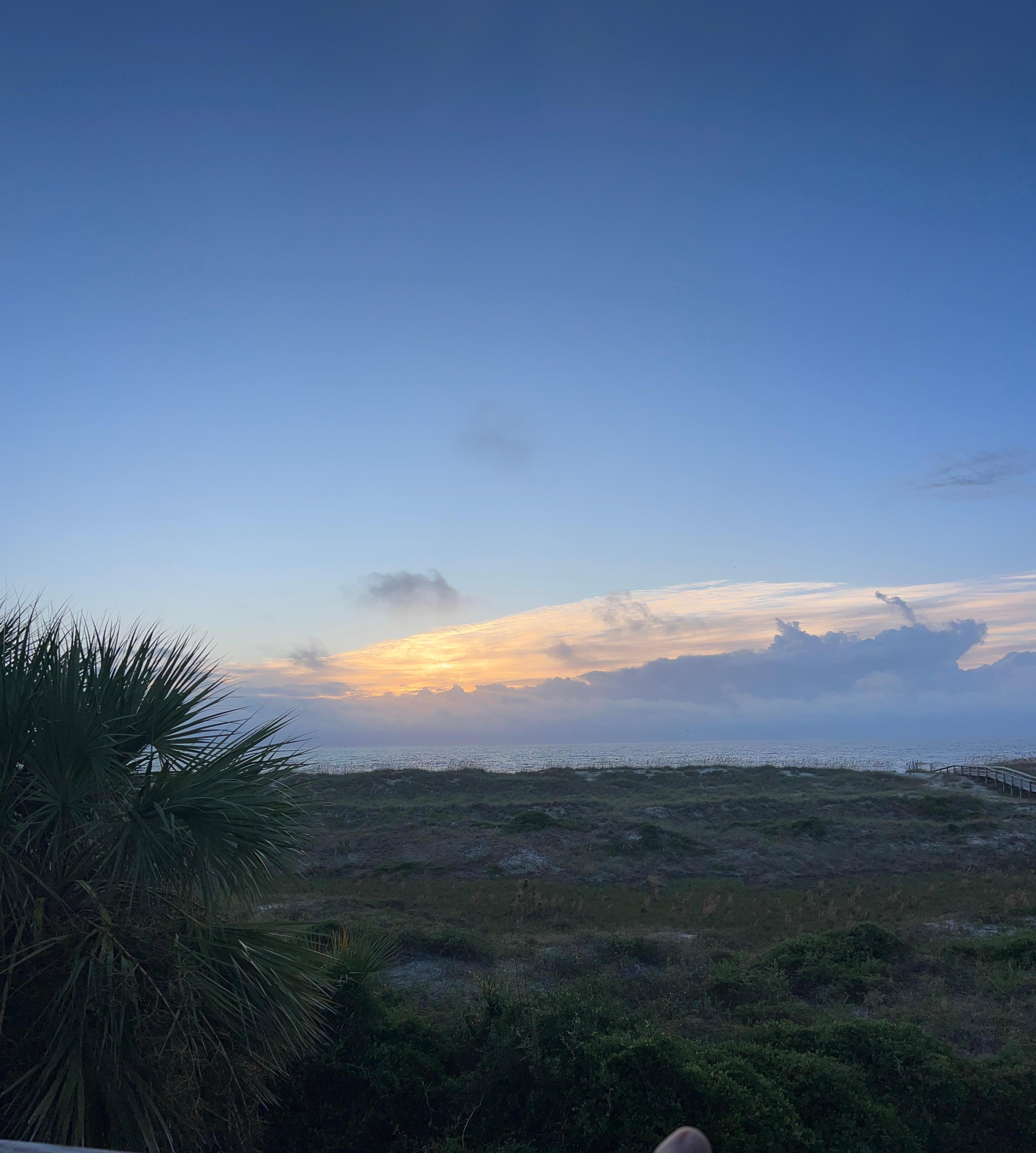 Sunrise view - no partygoers or loud music! 