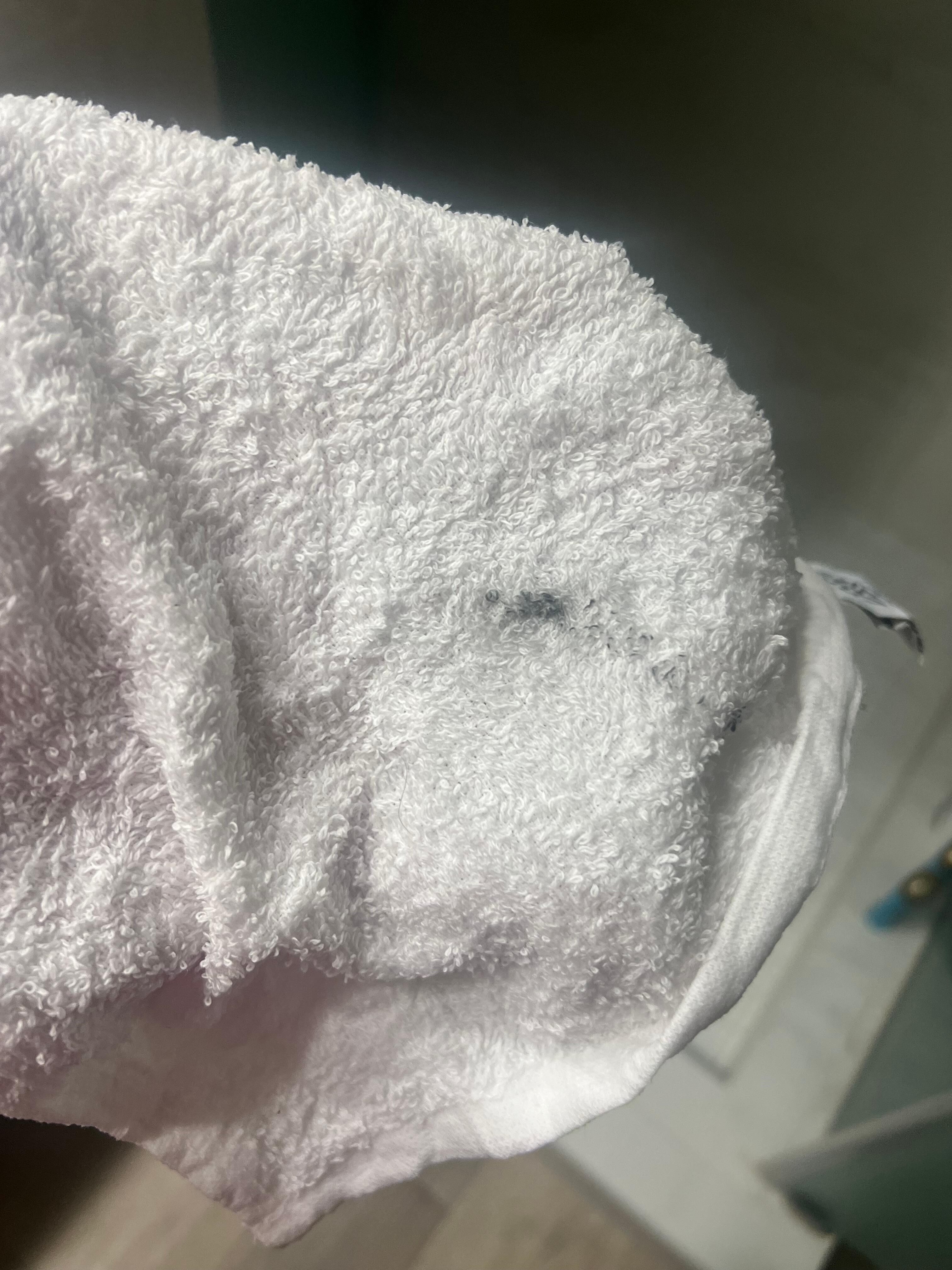 My son laid his washcloth across the railing and this is what came off!