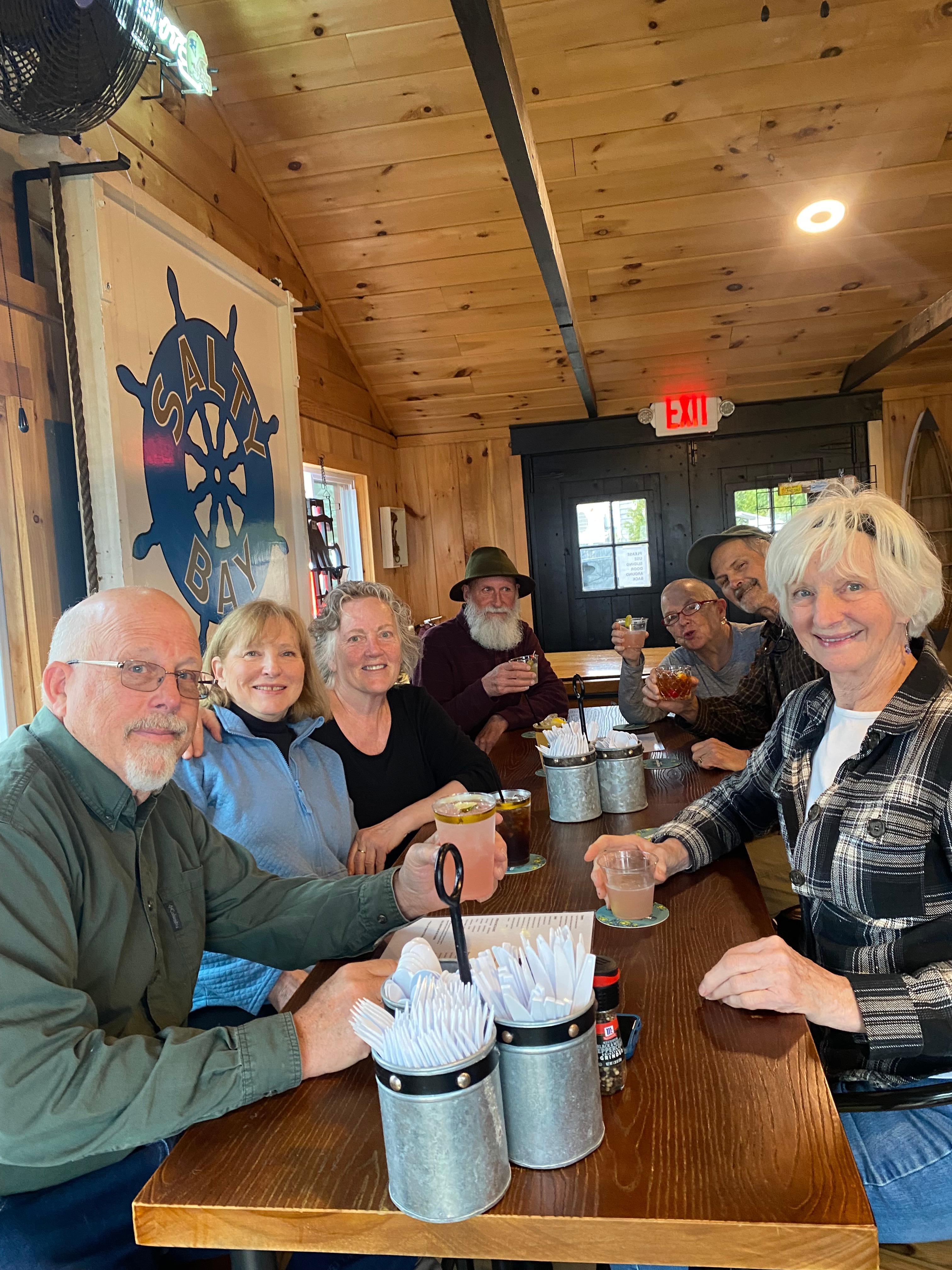 A toast to over 50 years of friendship at Salty Bay Tavern