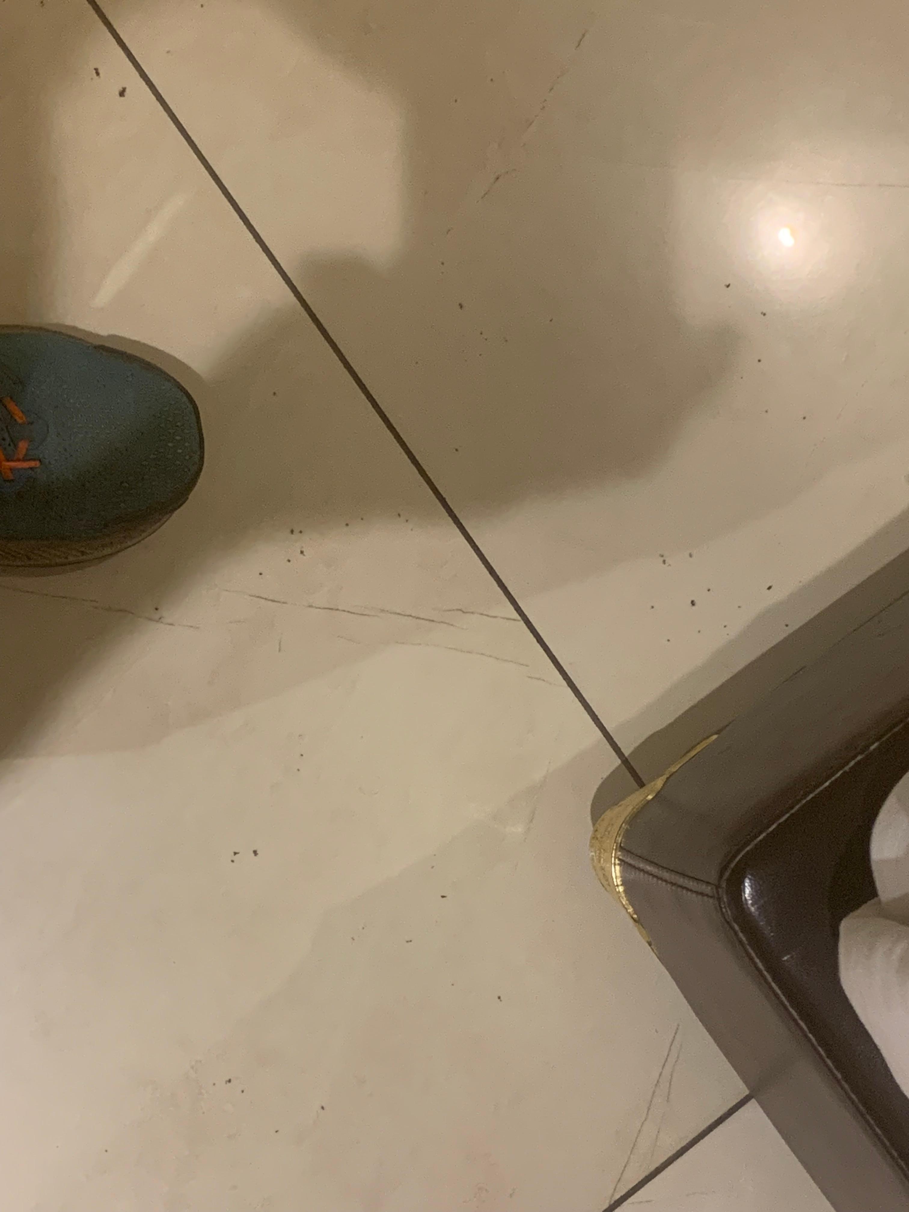 Floor with the cigarette residue 