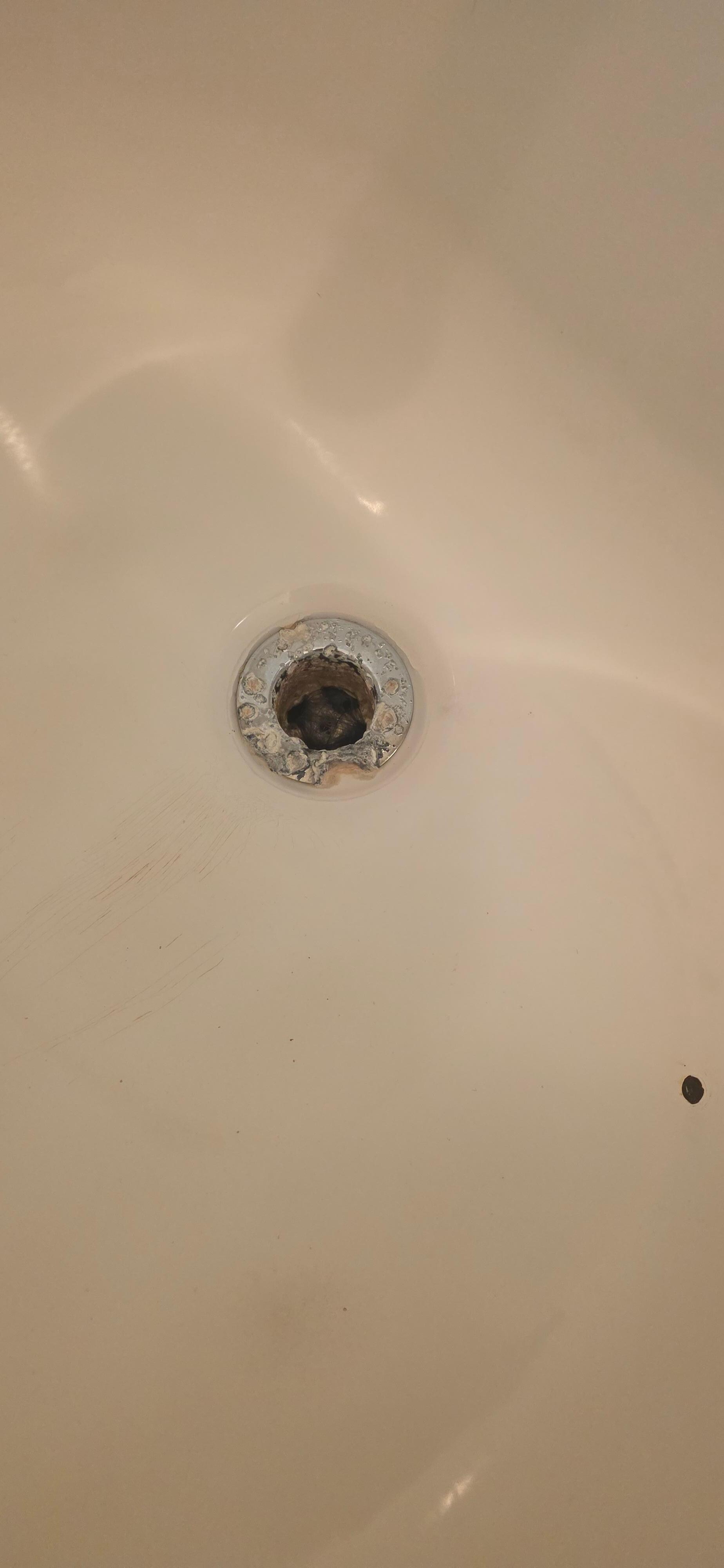 Drain shower which needed to be unplugged when my daughter bathed