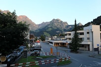 バルコニーから見えた山の景色