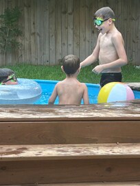Kids had a blast in the tank pool