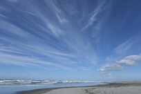 First full day at the beach, lounging in sand and sun