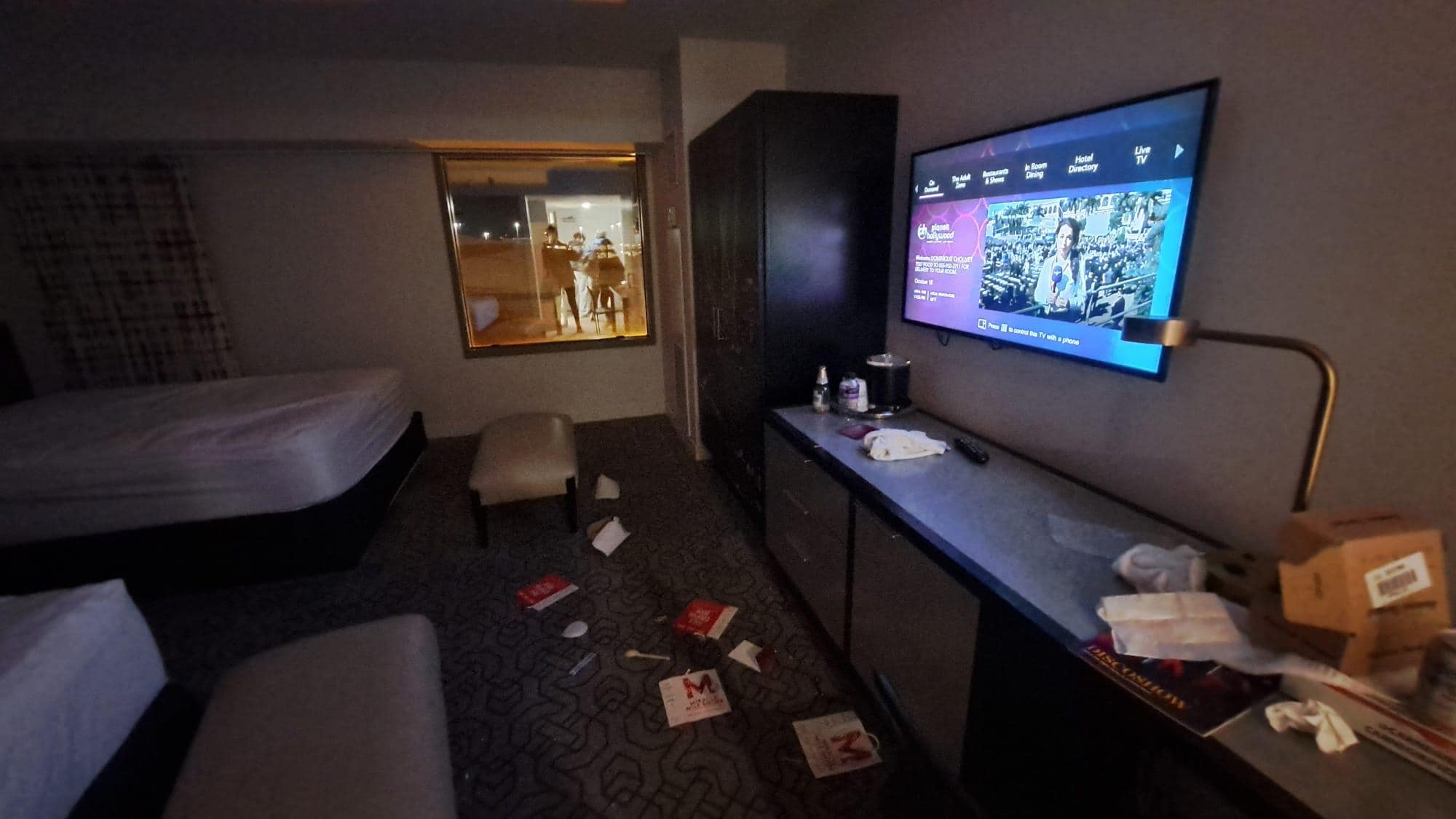 Chambre non nettoyée