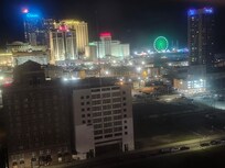 View from our window at night.