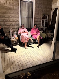 Sitting outside was a fav