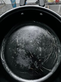 Scratched up frying pan