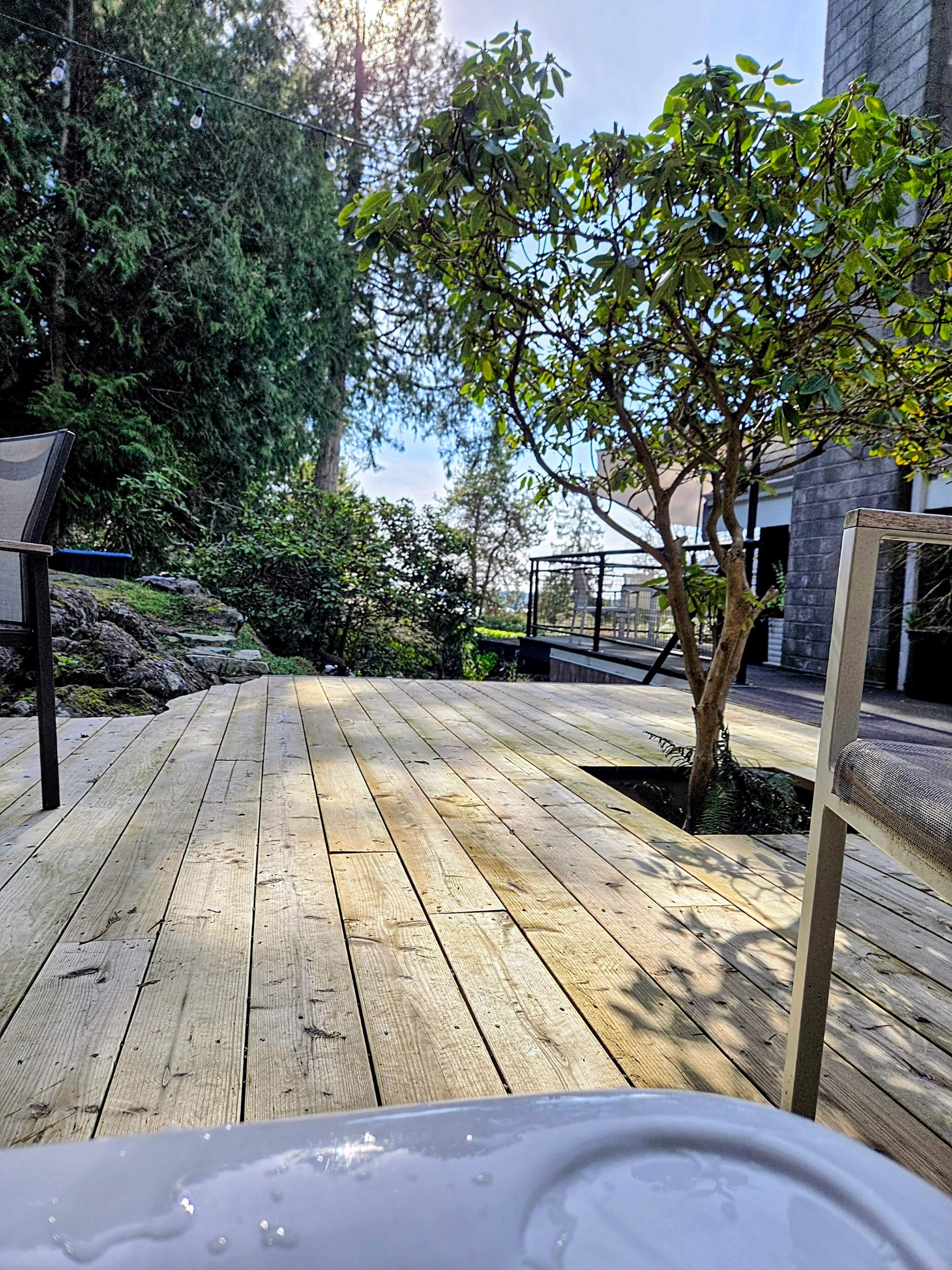 Lovely view from the hot tub