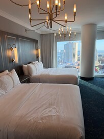 Room is on the smaller side but okay!