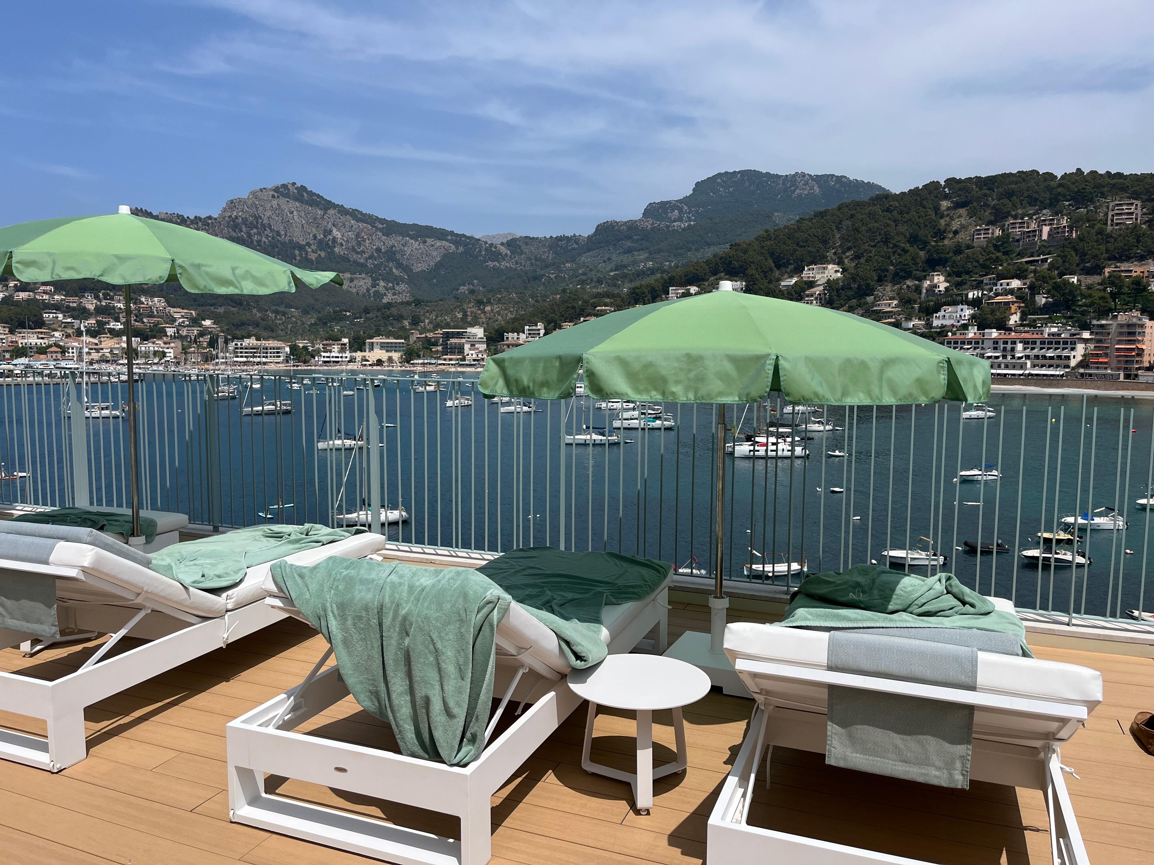 Rooftop pool area