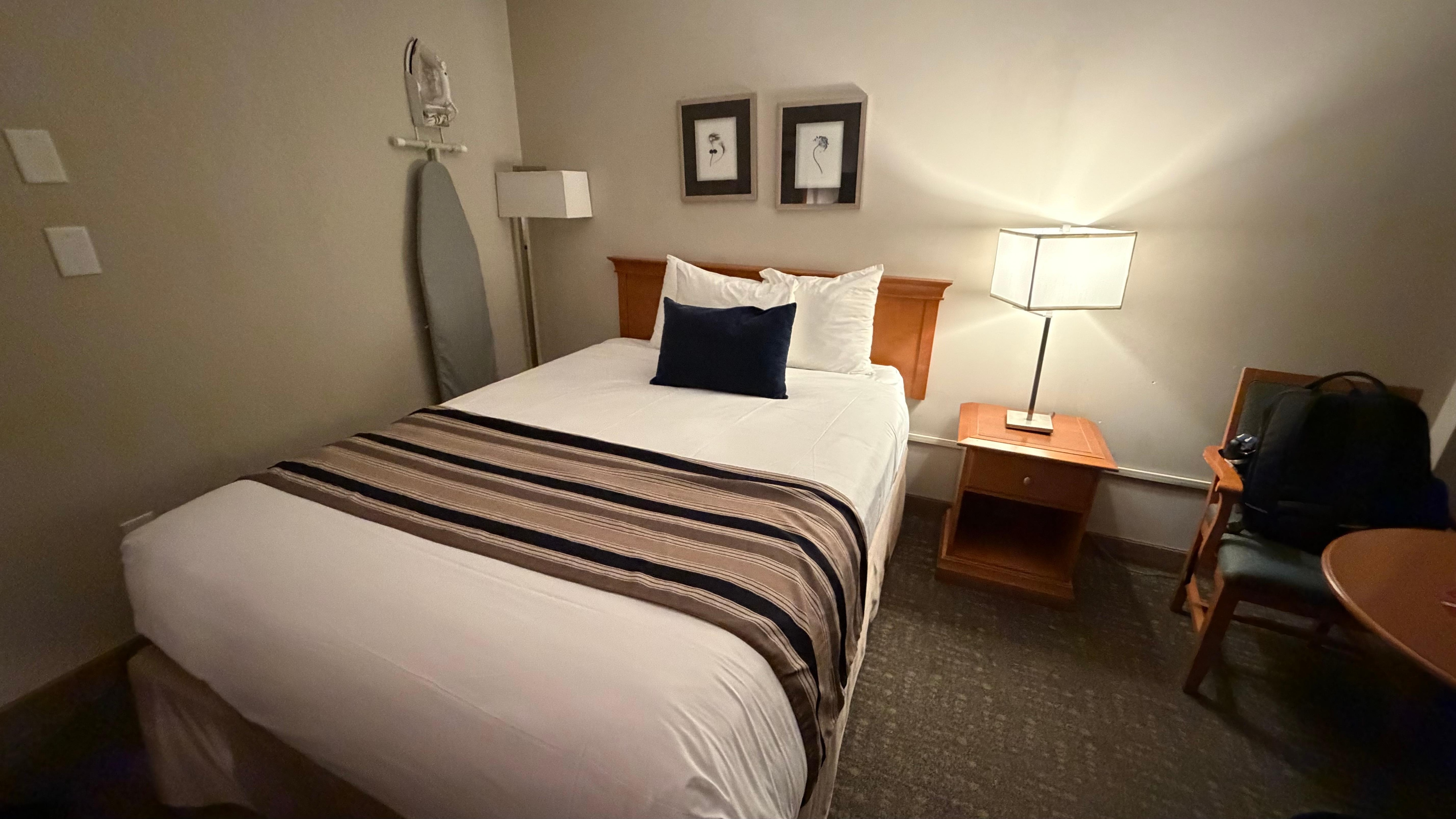 No room for a second bedside table. That’s how small rooms are.  