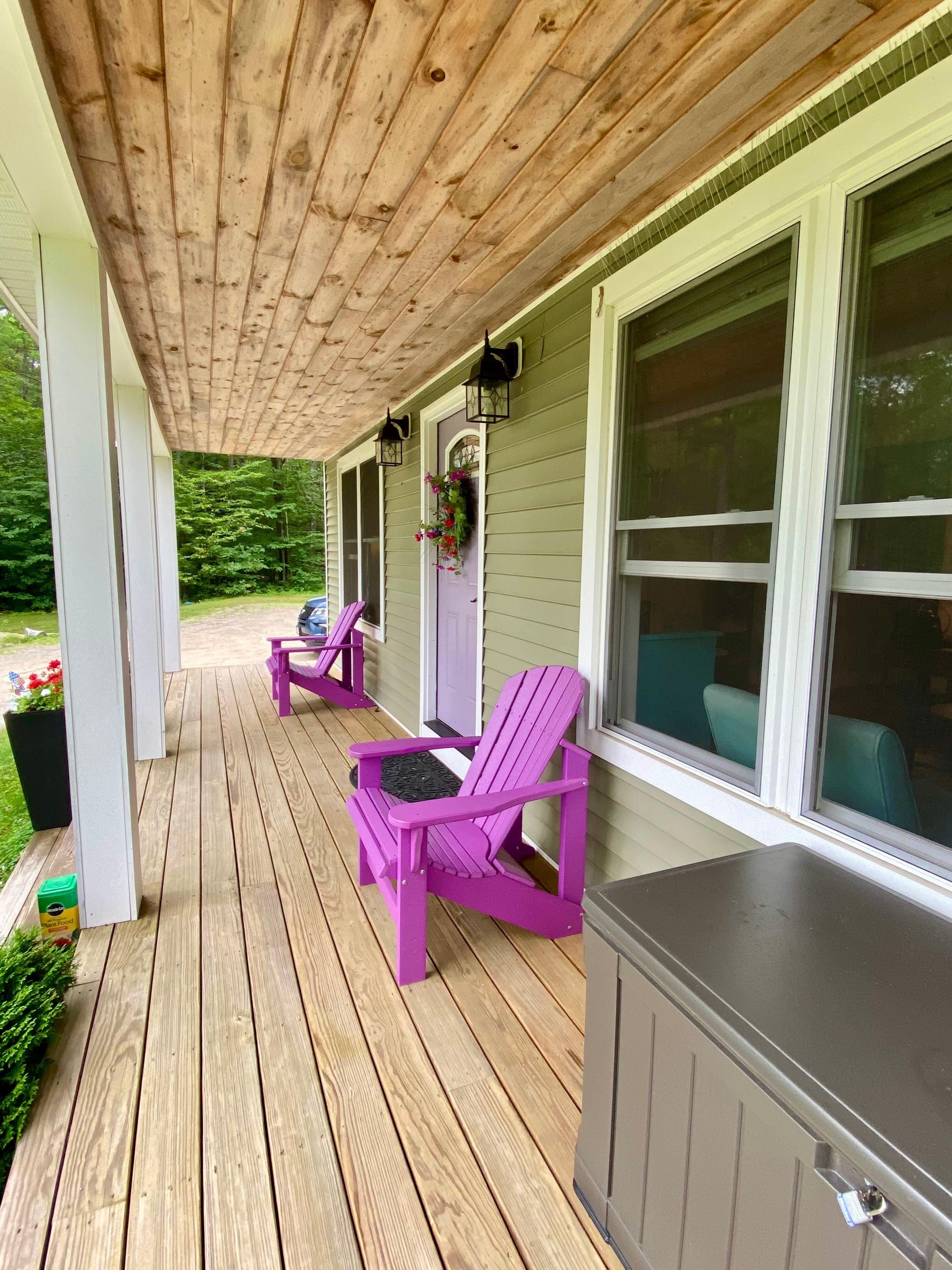 Comfy Adirondack chairs!