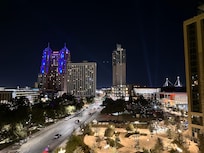 View at night from 9th floor balcony