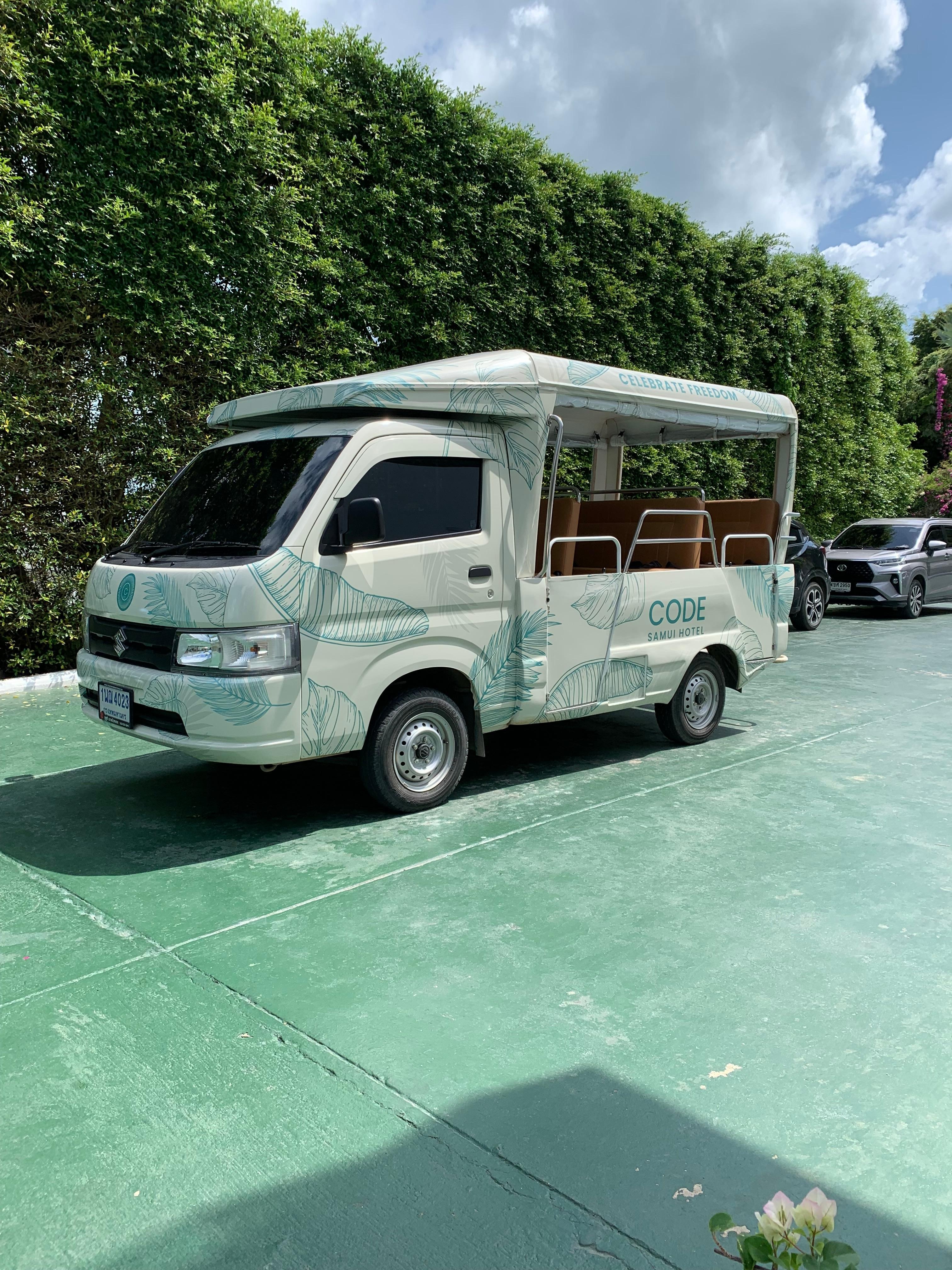 Shuttle takes you to town, shops and nearby attractions