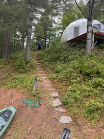 Stairs to the pond