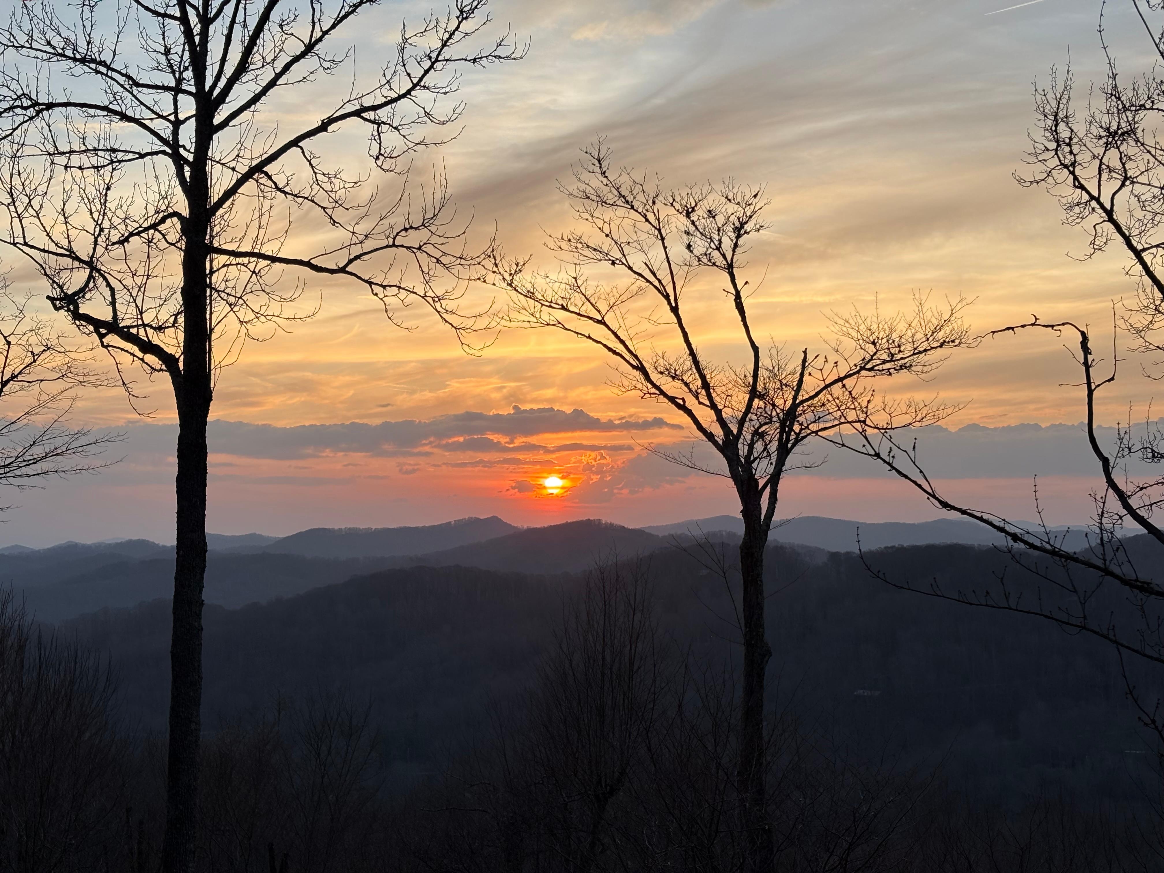 Sunset from the porch