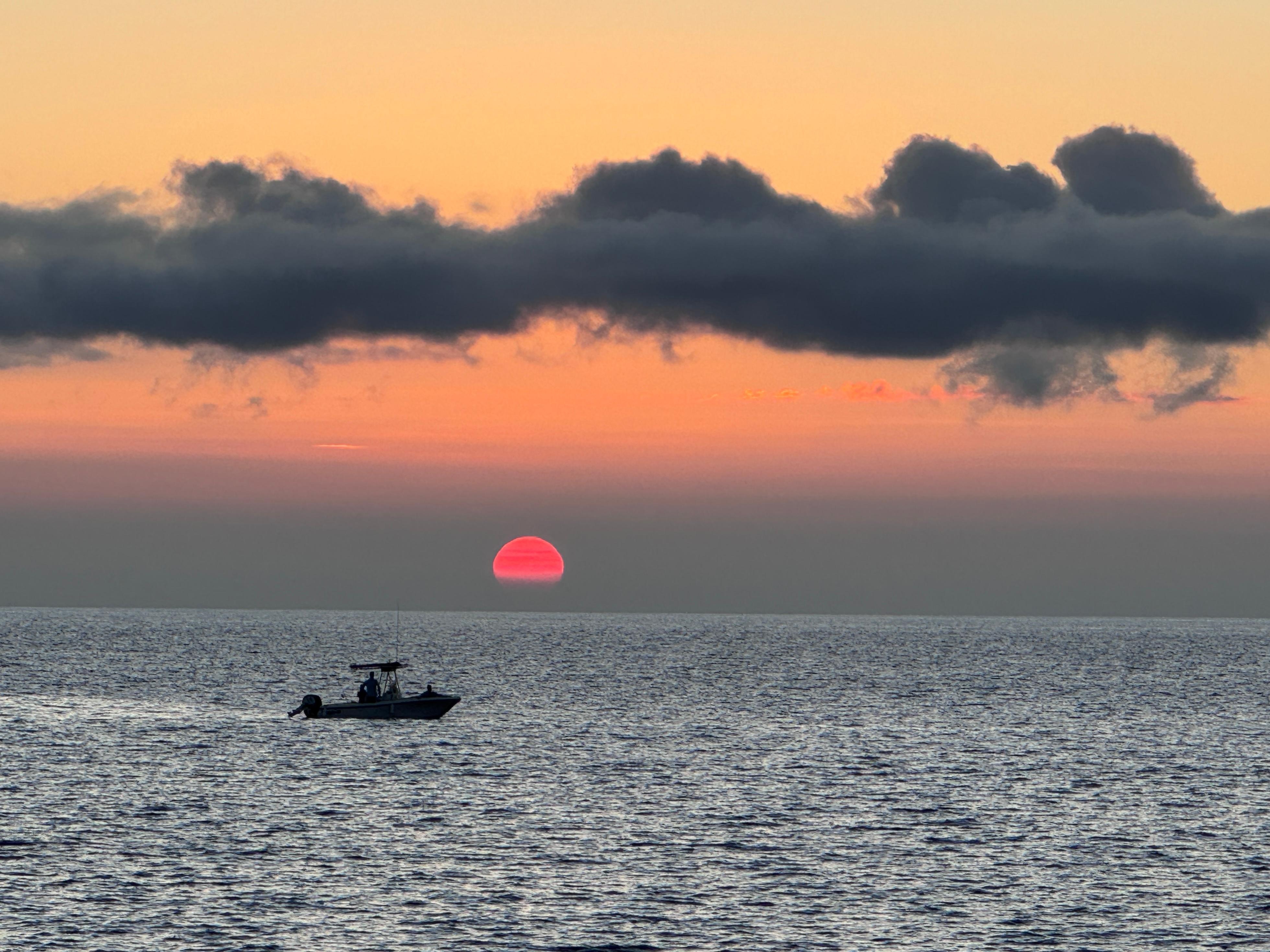 Sunset at the beach across the road.