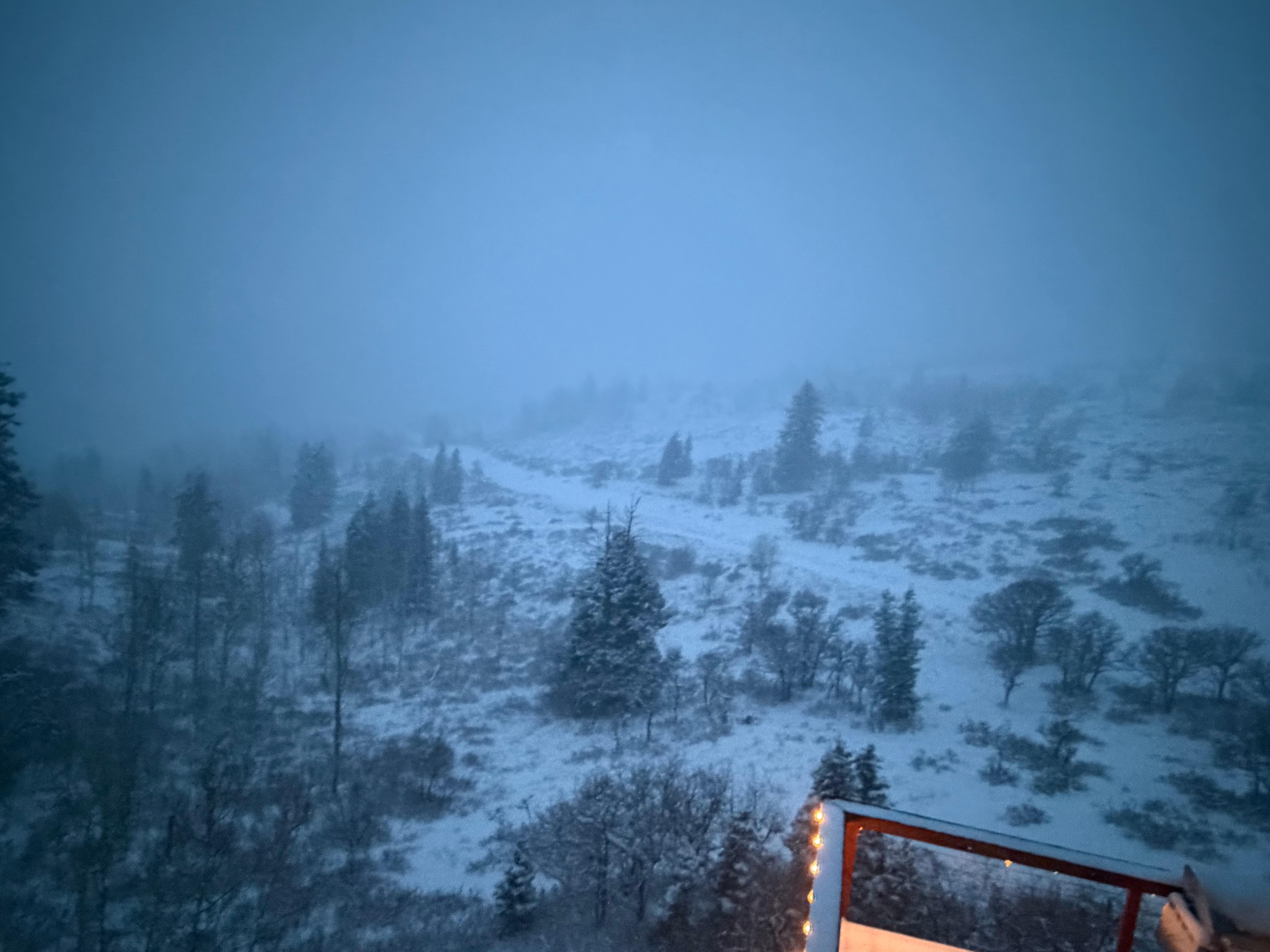 Beautiful view from balcony after the snow came