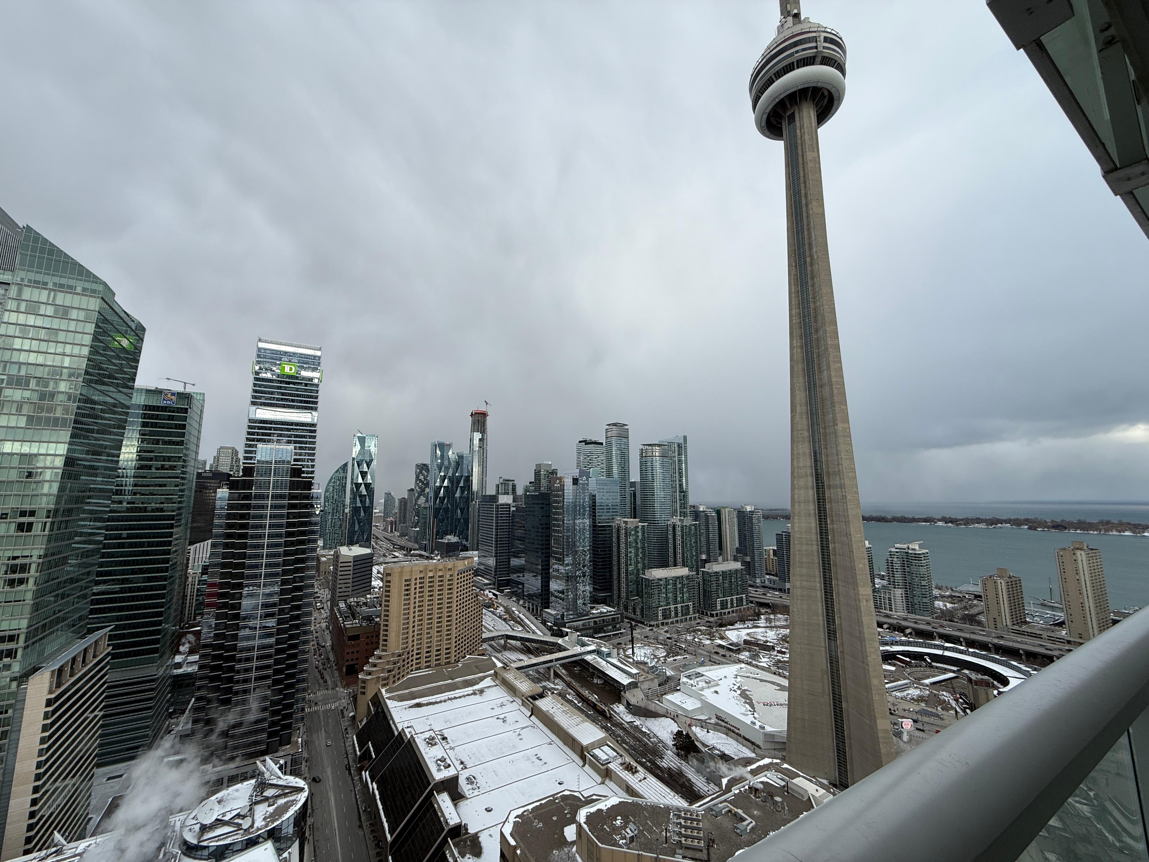 The view from the balcony of the condo