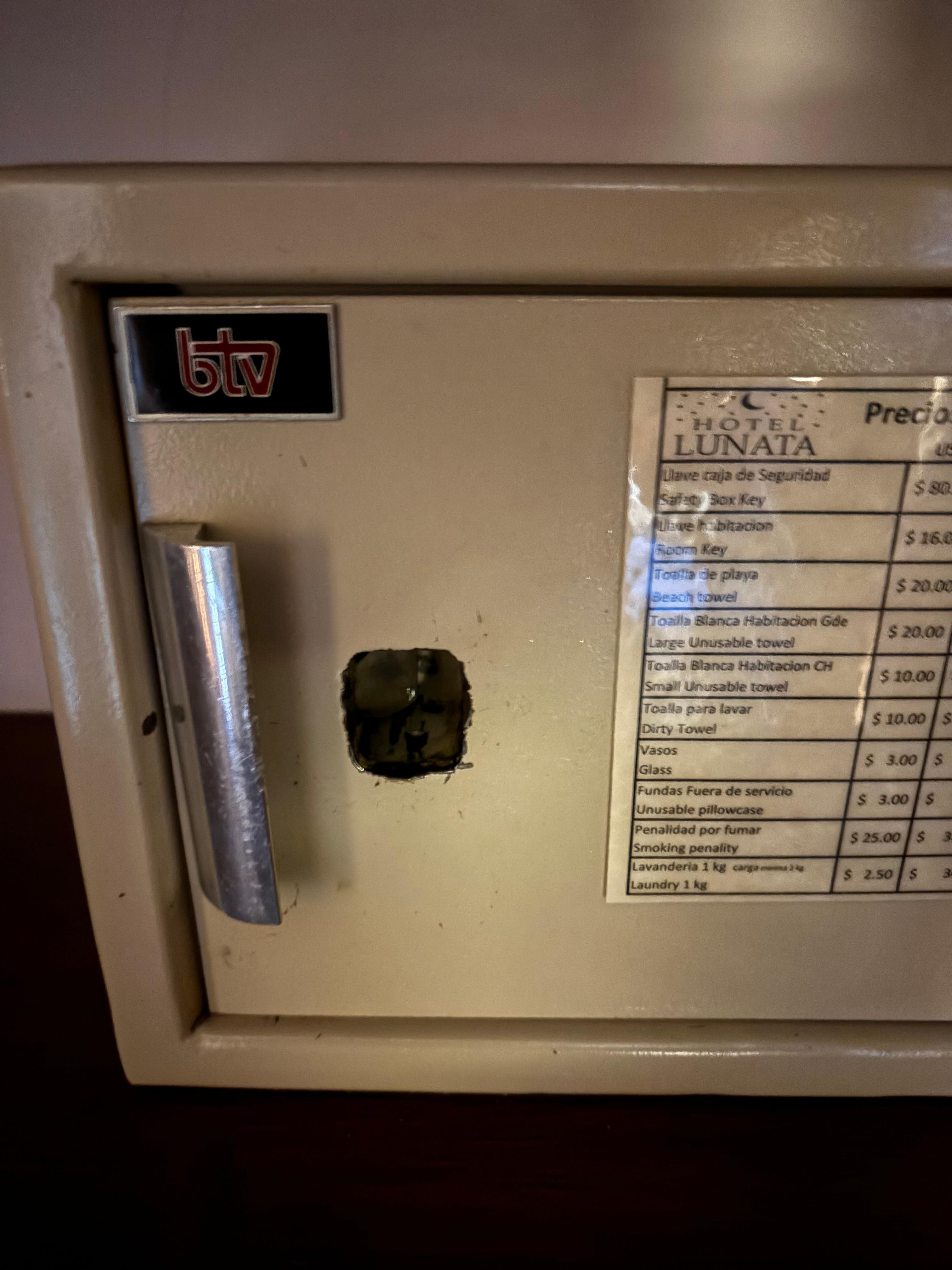 You have to leave an $80 deposit for the safe lock!