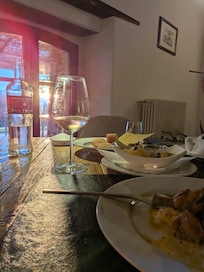 dinner at the restaurant