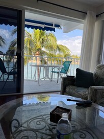 View from living room sofa