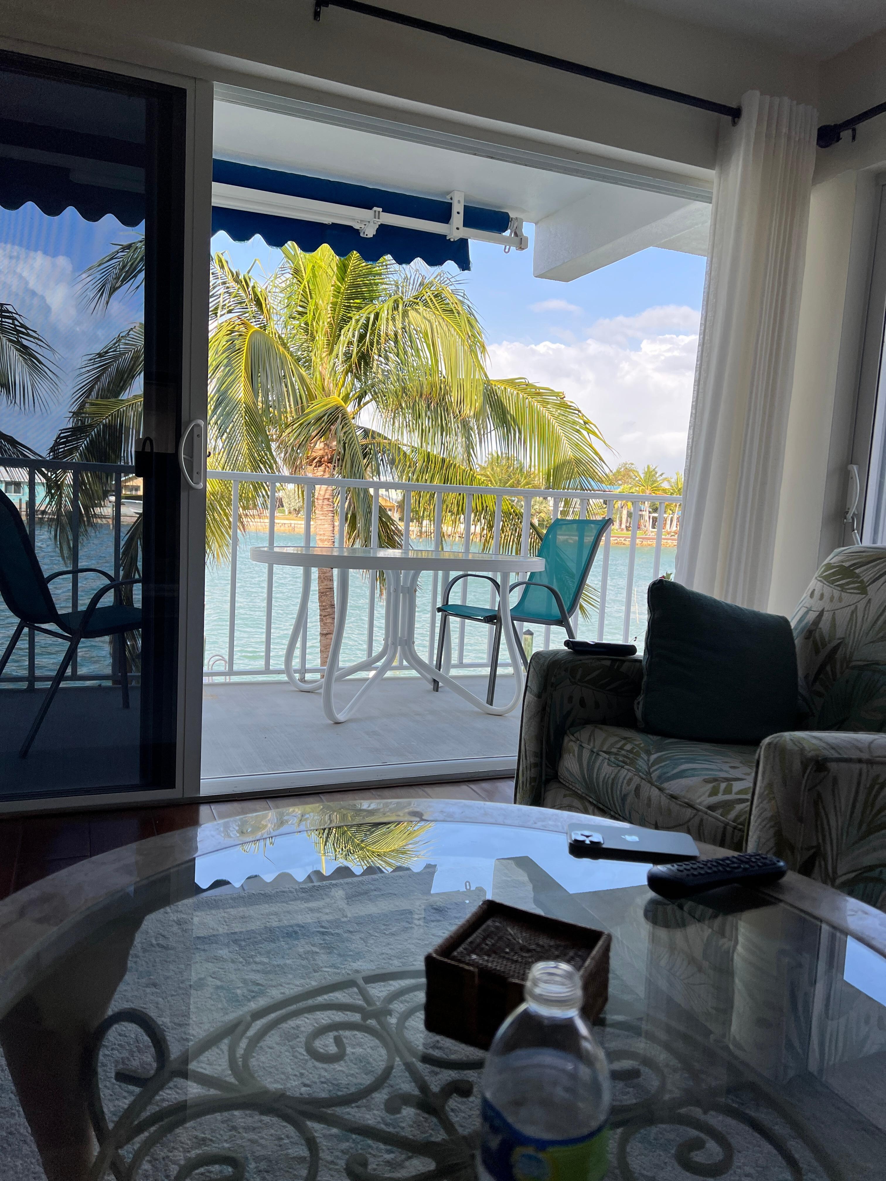 View from living room sofa