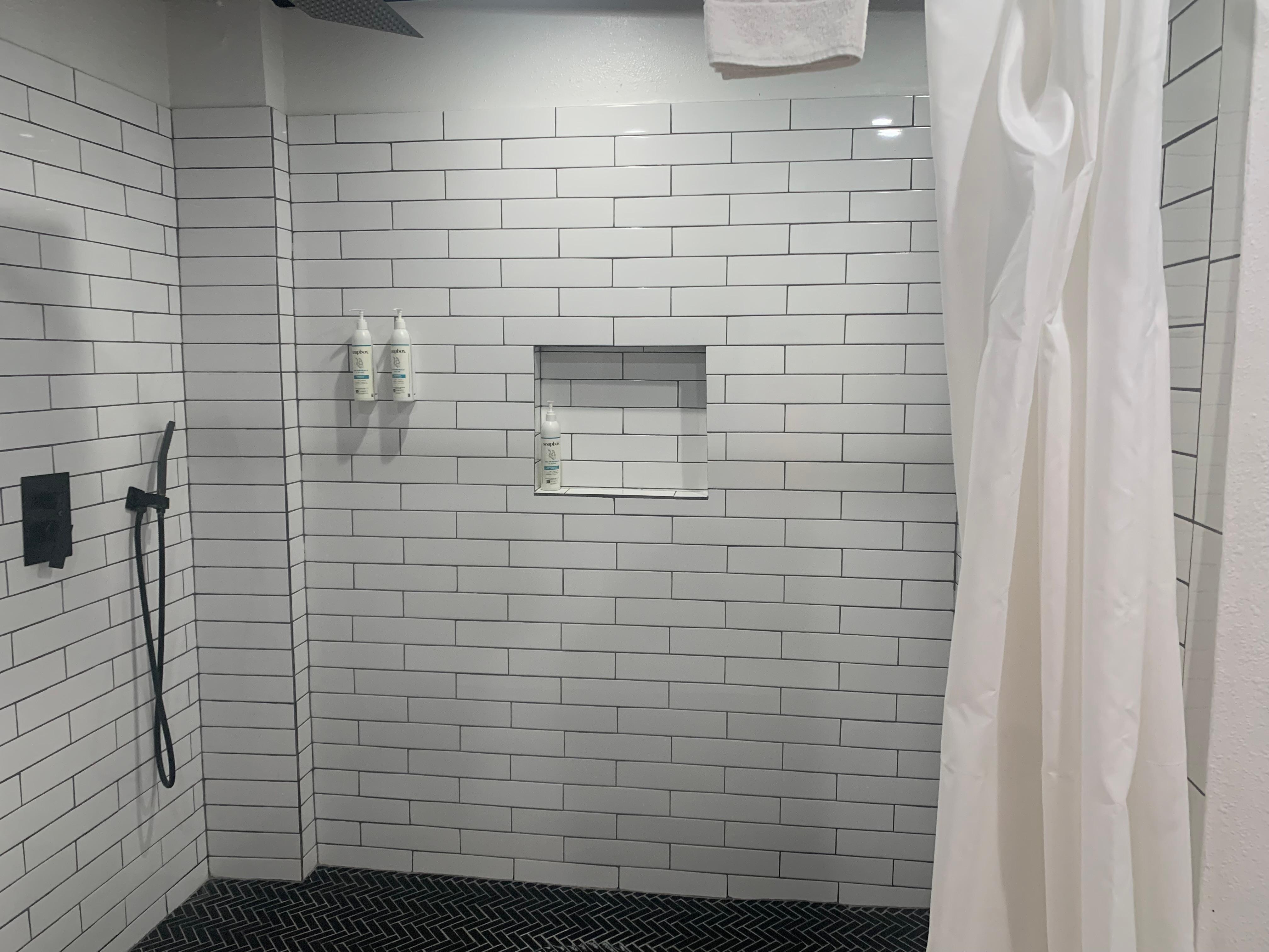 Huge walk-in shower