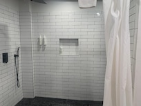 Huge walk-in shower