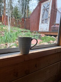 Morning coffe out in the sun porch