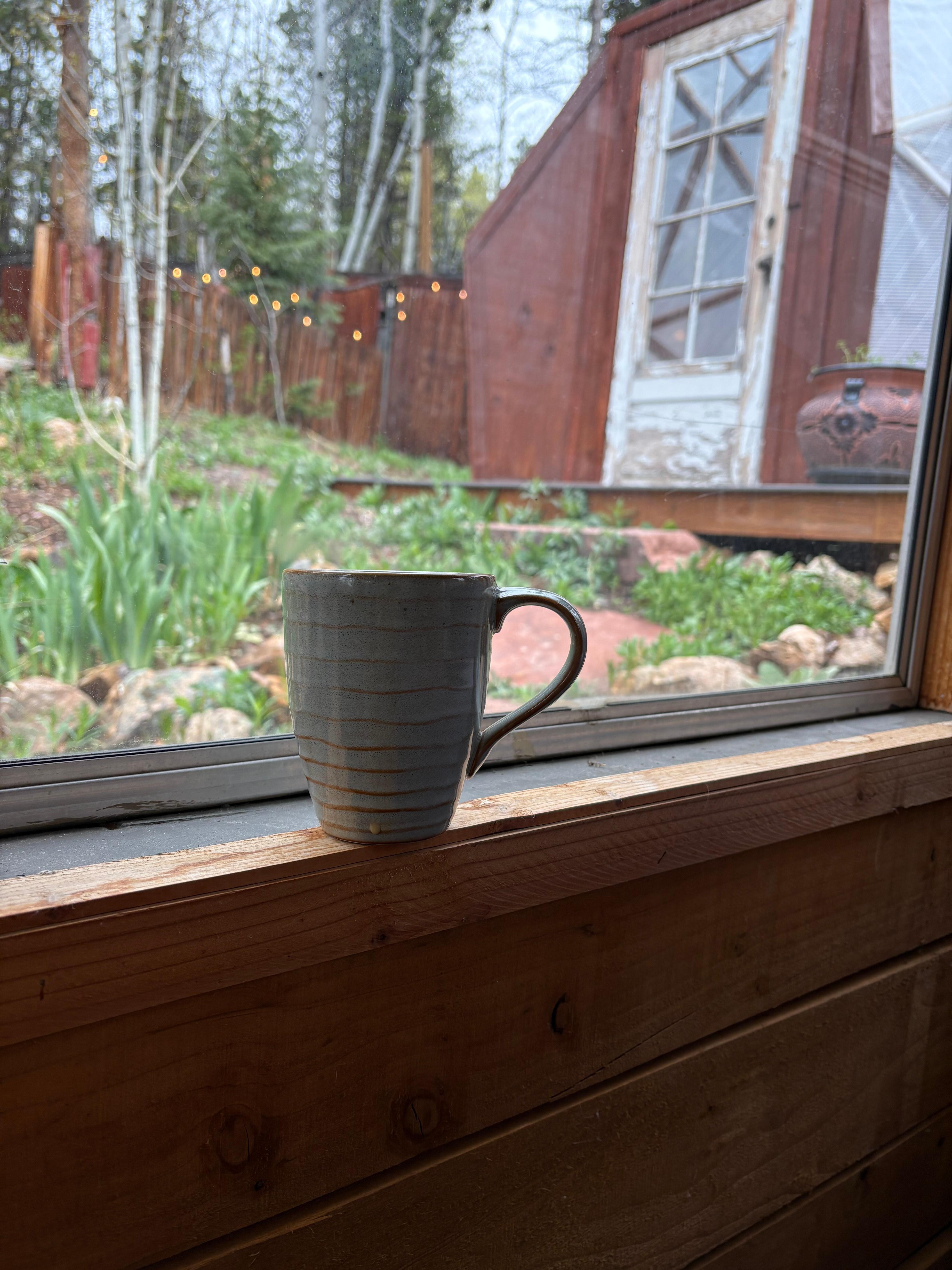 Morning coffe out in the sun porch