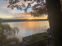 Sunrise over the lake was stunning.