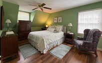 The bedroom, as is the whole apartment, lovely and comfortable.