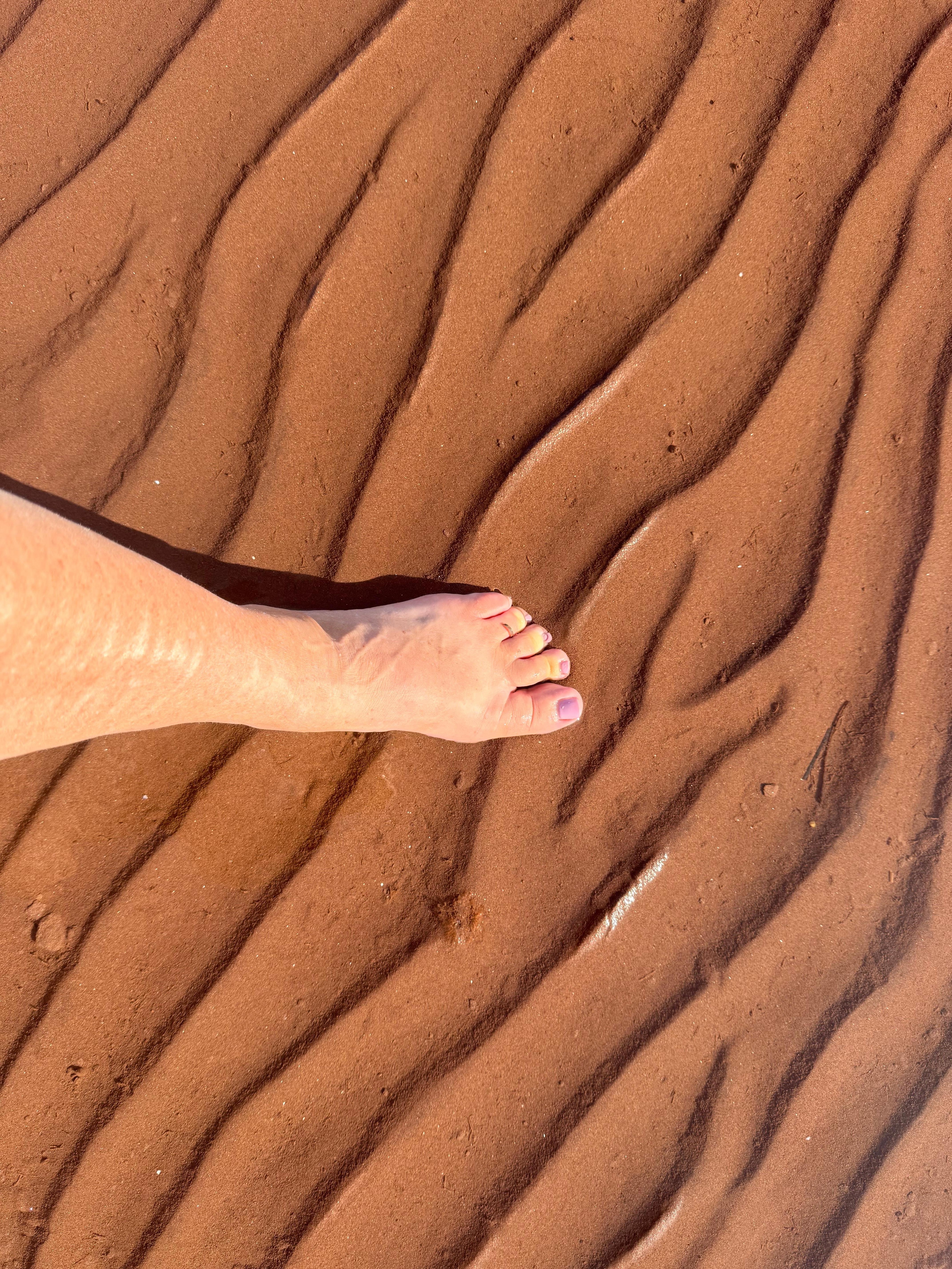 The red sand is beautiful and so nice to walk on. 
