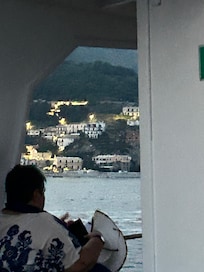 On the boat back to Salerno.