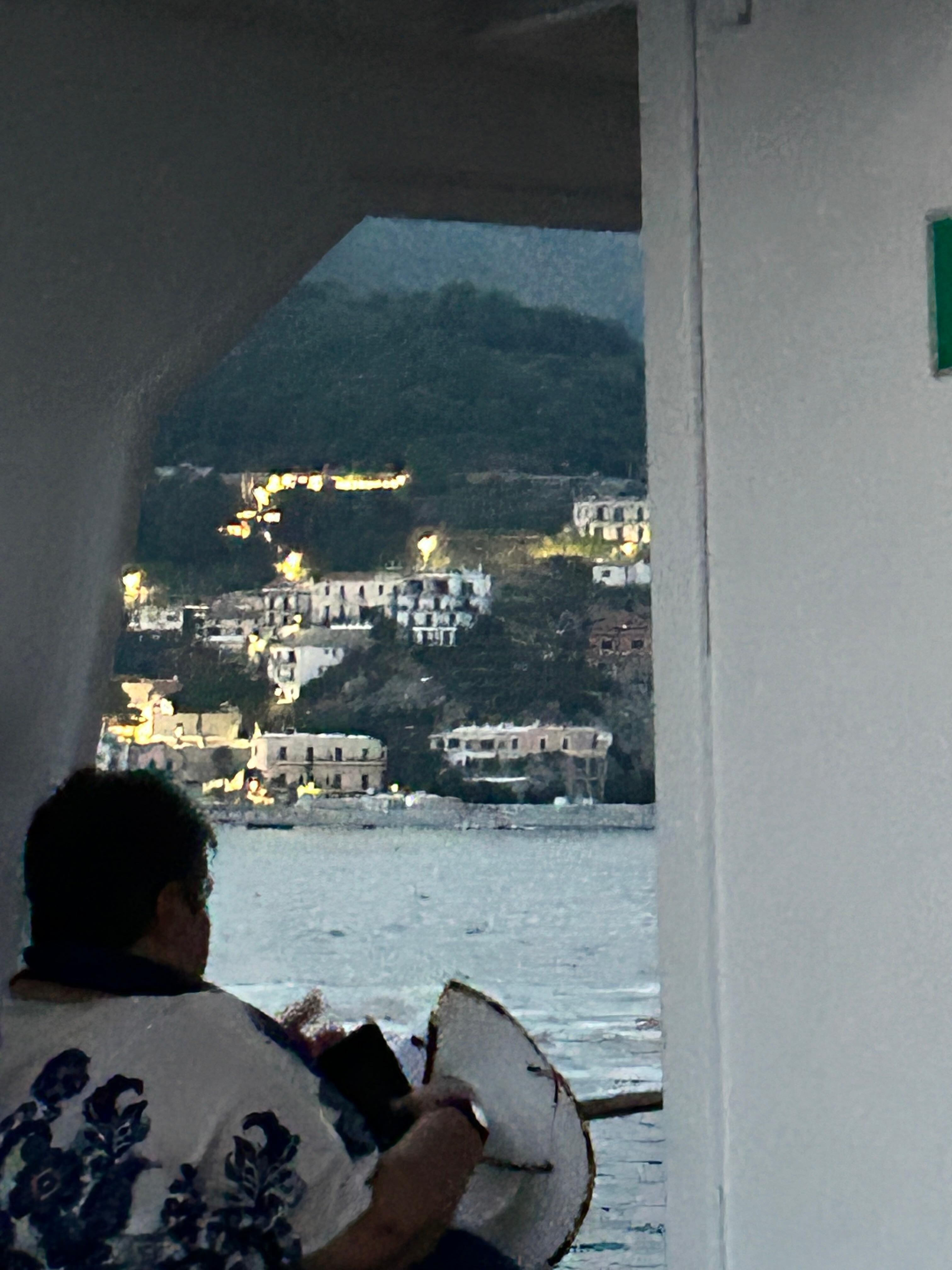 On the boat back to Salerno.