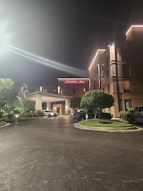 Outside of hotel.