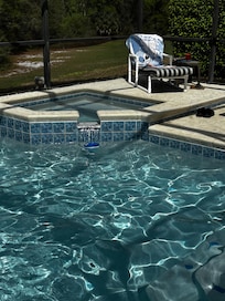 South facing pool and hot tub, sun morning until night
