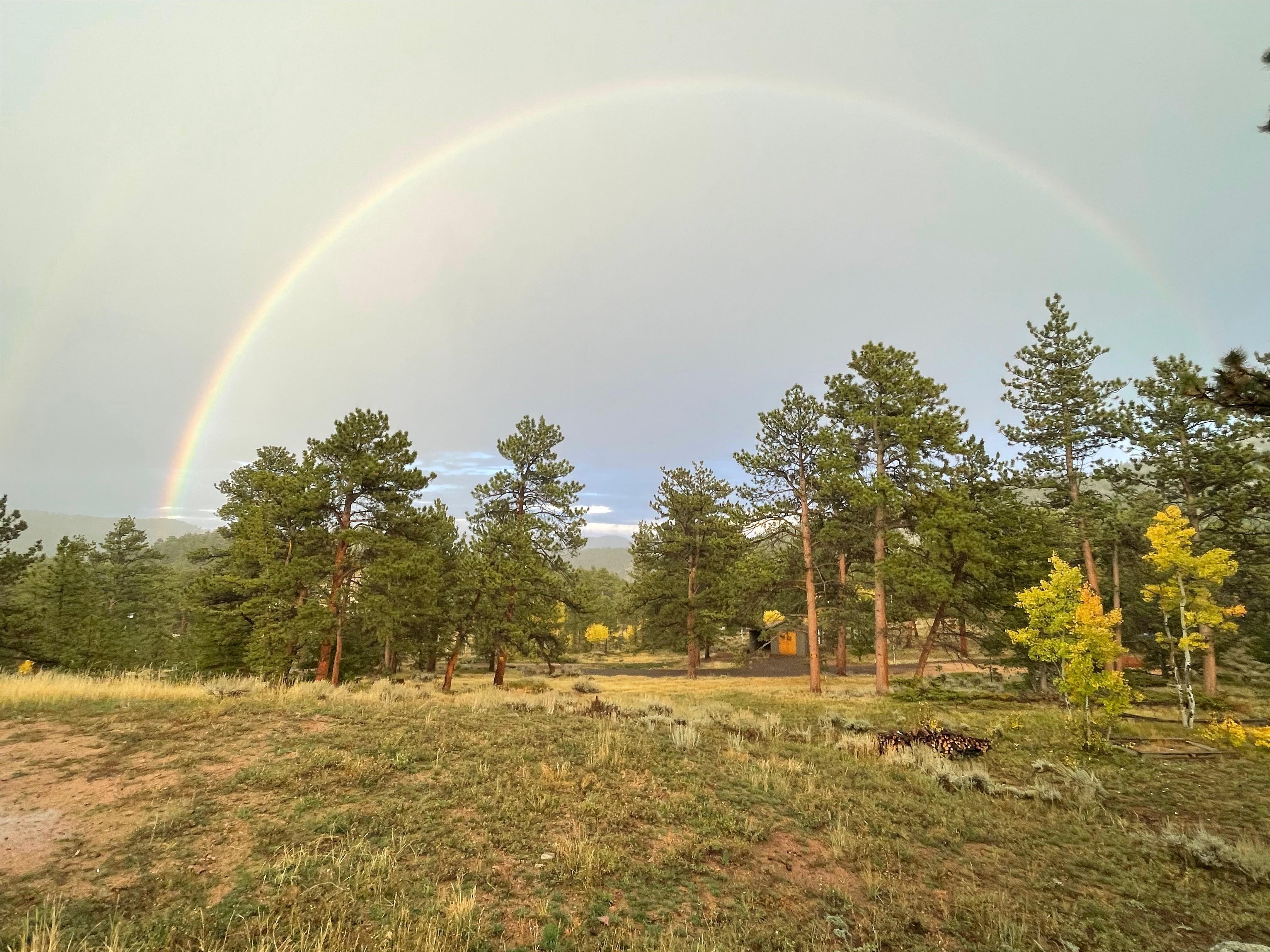 After a light rain in the morning, this was our view from the porch. 
