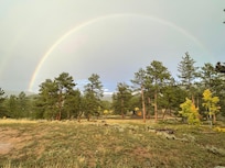After a light rain in the morning, this was our view from the porch.