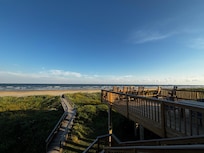 Beautiful view of the beach from the home