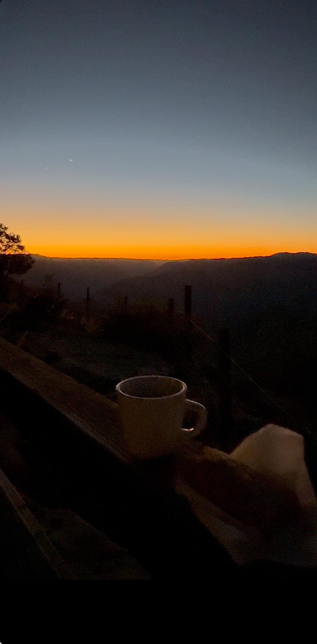 Sunrise from balcony room 